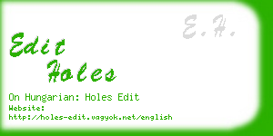 edit holes business card